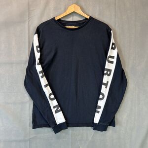 Burton Snowboards Long Sleeve T-shirt Graphic Black Men's Size Medium